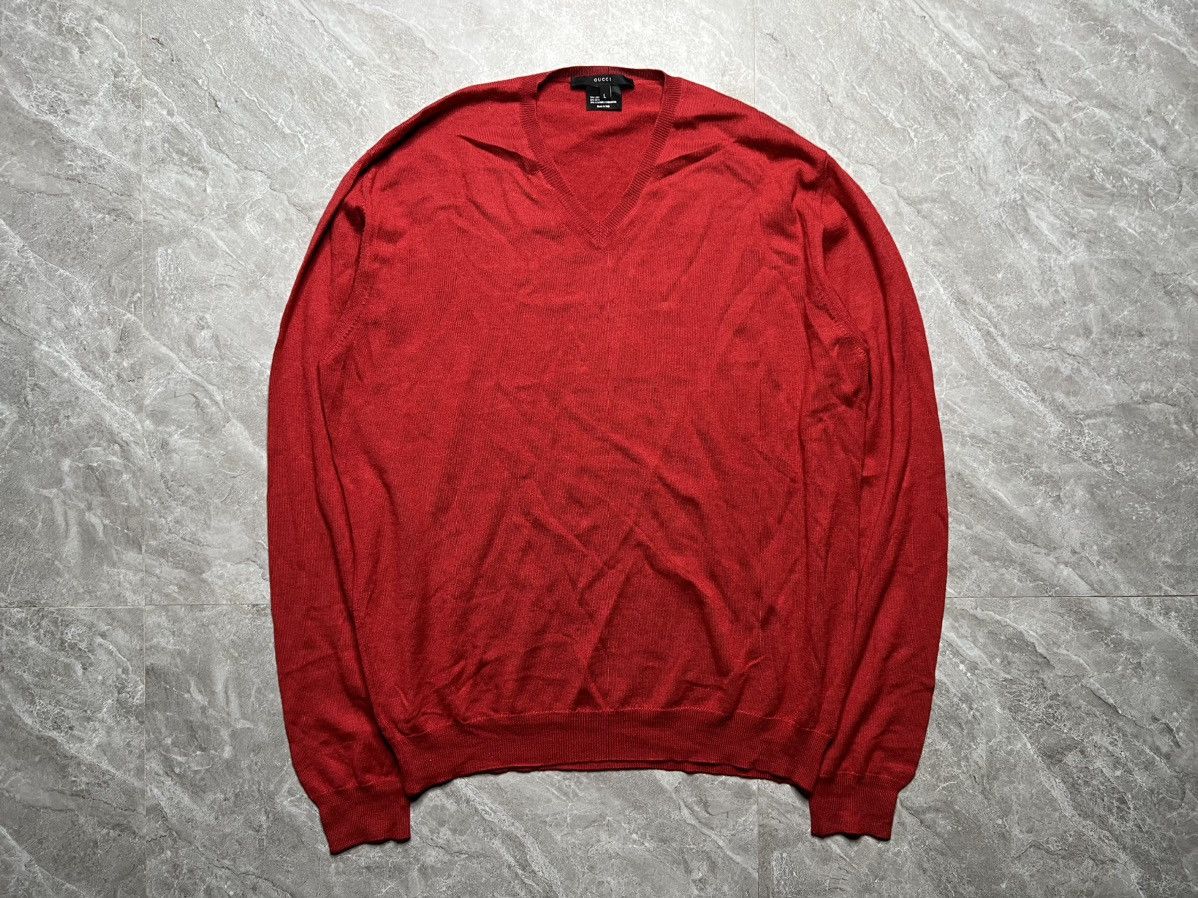 Gucci Gucci x Tom ford Wool silk cashmere blend knit sweater Size US L / EU 52-54 / 3 - 1 Thumbnail