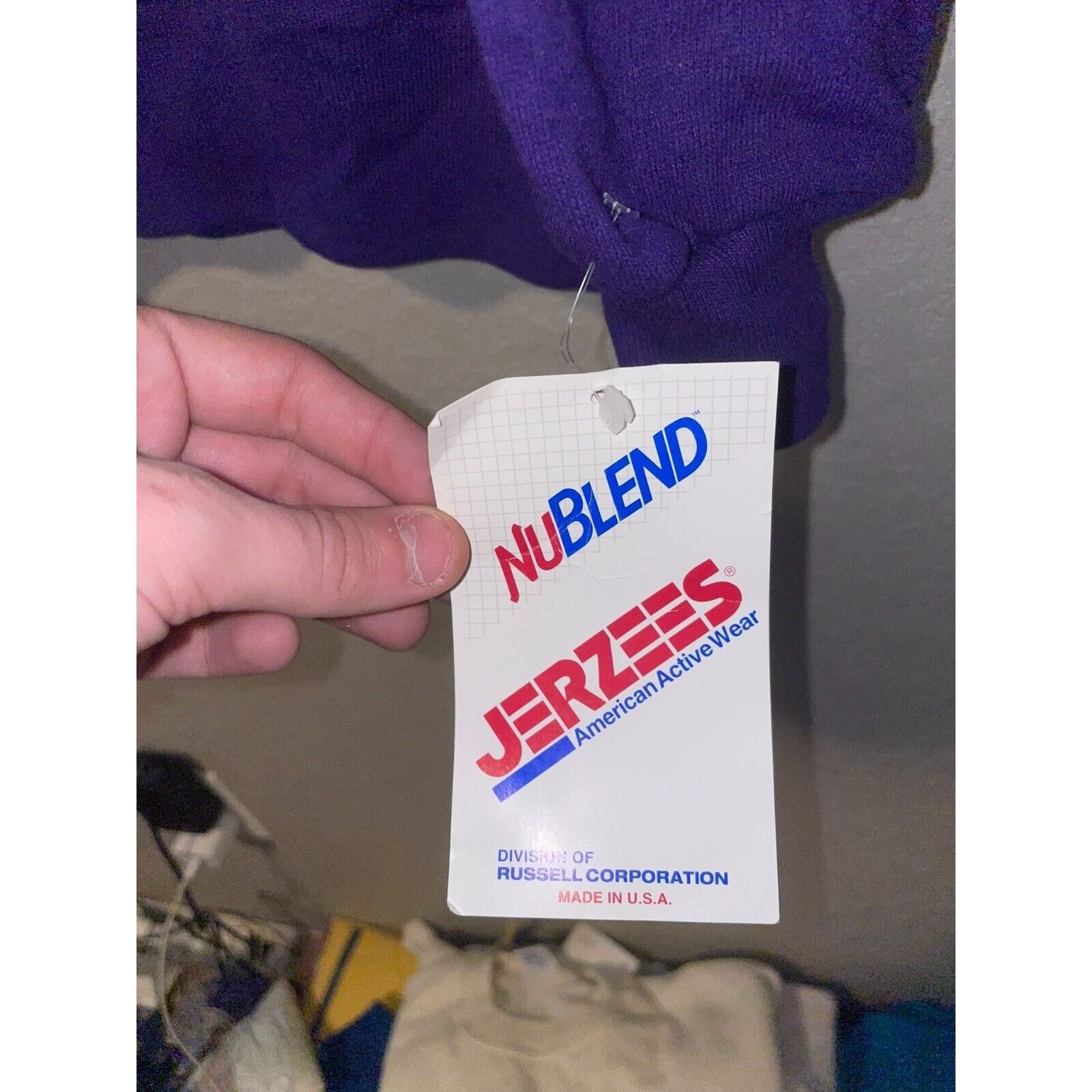 Jerzees Vintage North Dakota Sweatshirt Winter Trees Purple VTG 90s Size US M / EU 48-50 / 2 - 7 Thumbnail