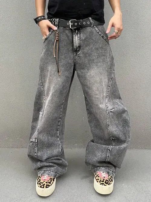 Japanese Brand Faded Baggy Denim Jeans Loose fit Size US 32 / EU 48 - 3 Thumbnail