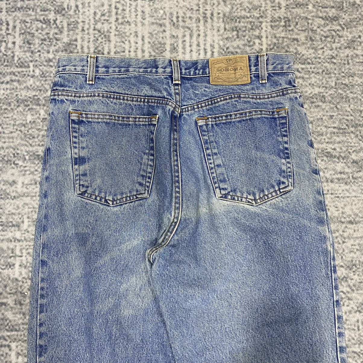 Japanese Brand × Vintage Sickkk☠️ Sonoma Mud Wash Jeans 90s Relaxed fit Size US 34 / EU 50 - 10 Thumbnail