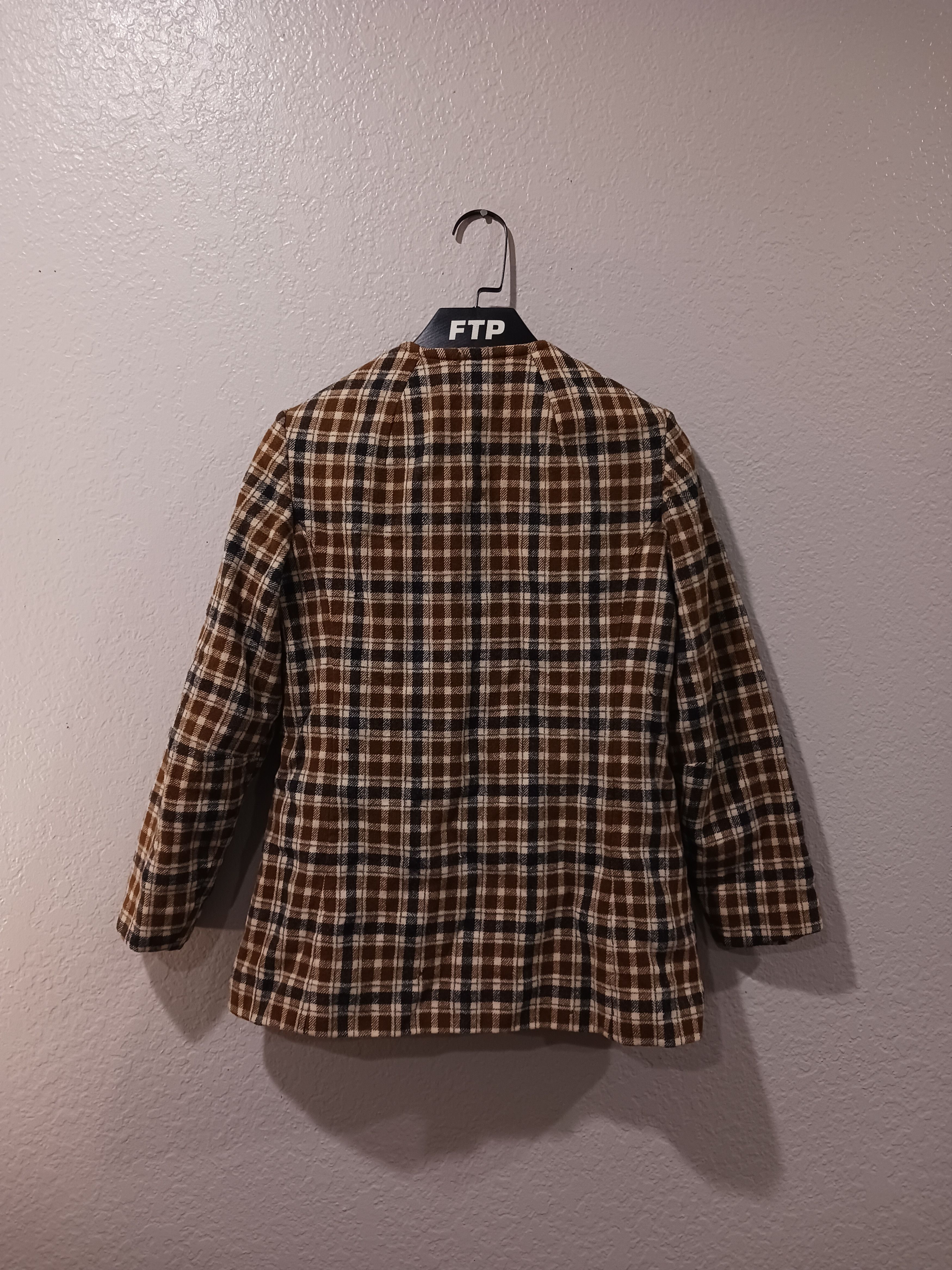 Pendleton × Vintage Pendleton Vintage 1970s Brown Plaid Blazer Suit Style Jacket Size XL / US 12-14 / IT 48-50 - 2 Thumbnail