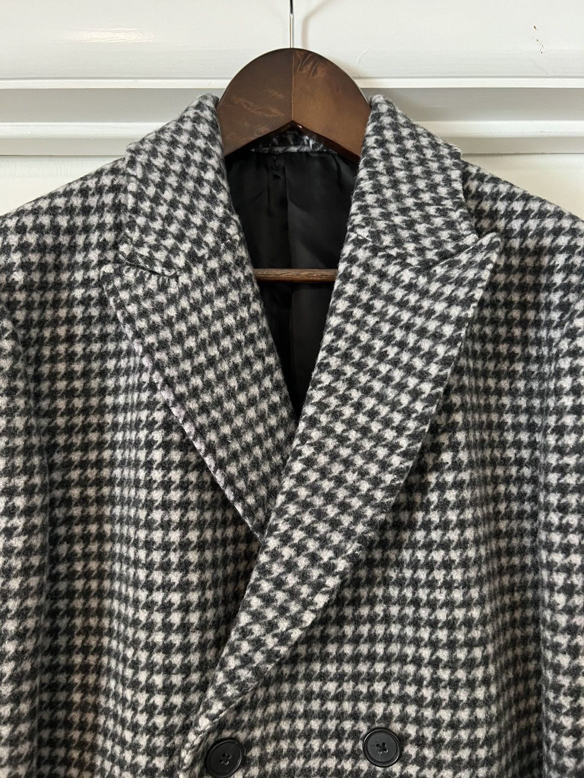 Bonobos Bonobos Houndstooth Double-breasted Topcoat 40R Size US M / EU 48-50 / 2 - 3 Thumbnail