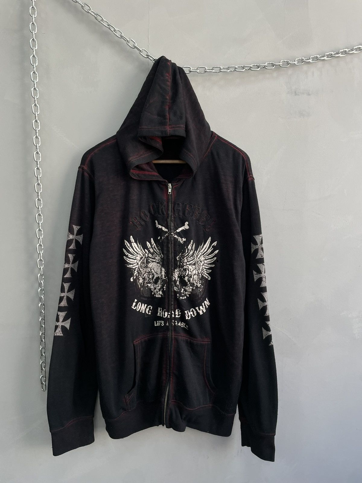Other Rare skull affliction style hoodie y2k hype Size US L / EU 52-54 / 3 - 1 Thumbnail