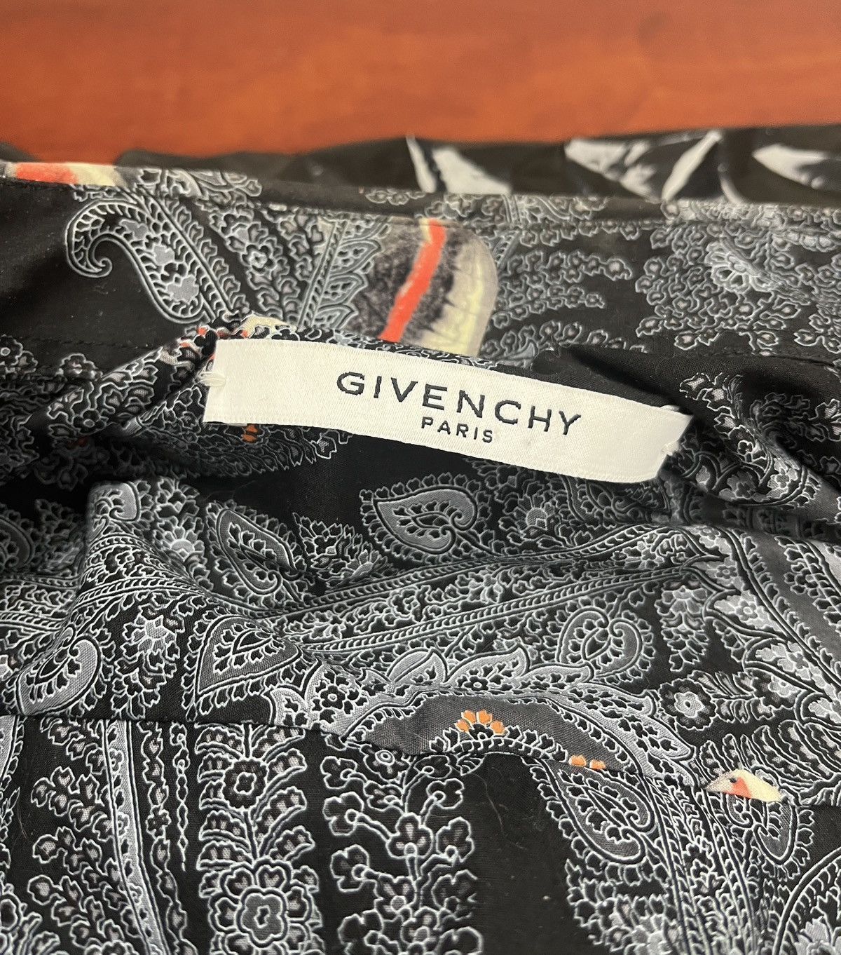 Givenchy Givenchy SS15 Koi Paisley Shirt w/ Orange Panel (Tisci) Size US M / EU 48-50 / 2 - 22 Thumbnail