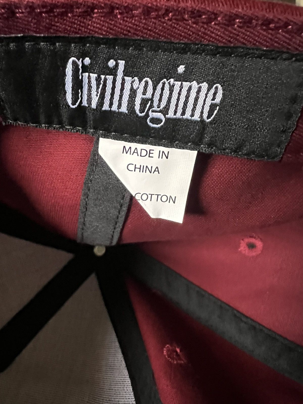 Civil Regime Civil Regime Maroon Embroidered Hat Size ONE SIZE - 2 Thumbnail