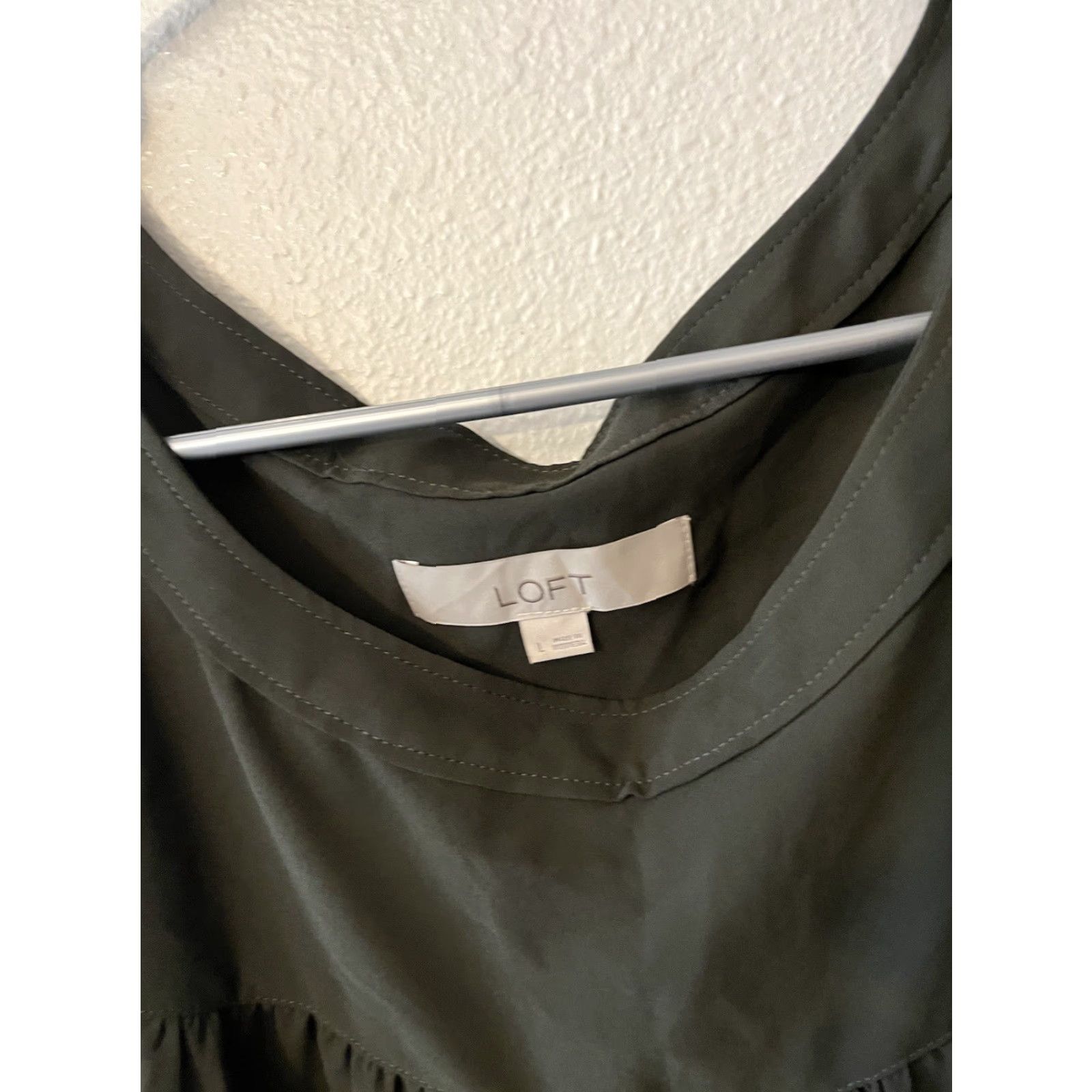 Loft VINTAGE Loft Blouse Shirt Green Button Shoulder Long Sleeve L Large Women Mock Size L / US 10 / IT 46 - 2 Thumbnail