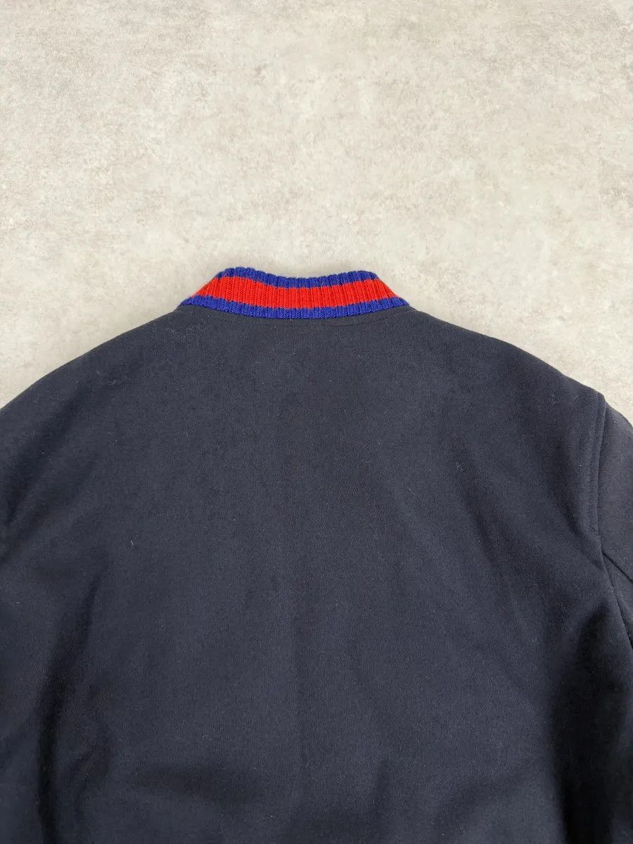 Gucci AW2017 Gucci Navy & Red Wool G Teddy Bomber Jacket Size US L / EU 52-54 / 3 - 14 Thumbnail