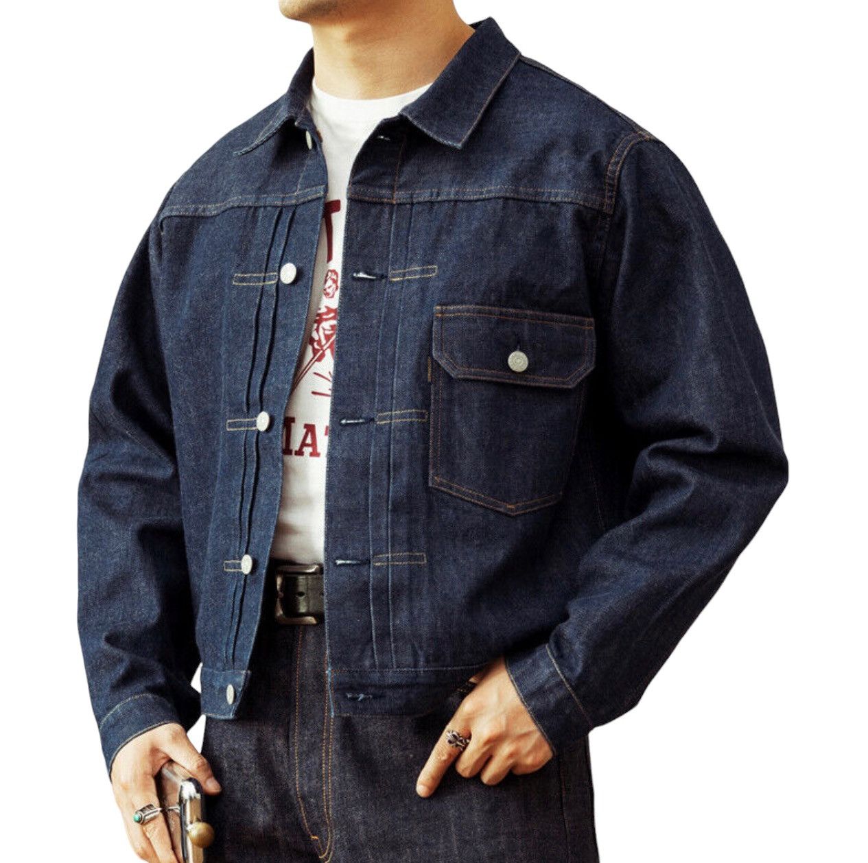 Japanese Brand W closet type 1 trucker denim jacket Size US XS / EU 42 / 0 - 1 Thumbnail