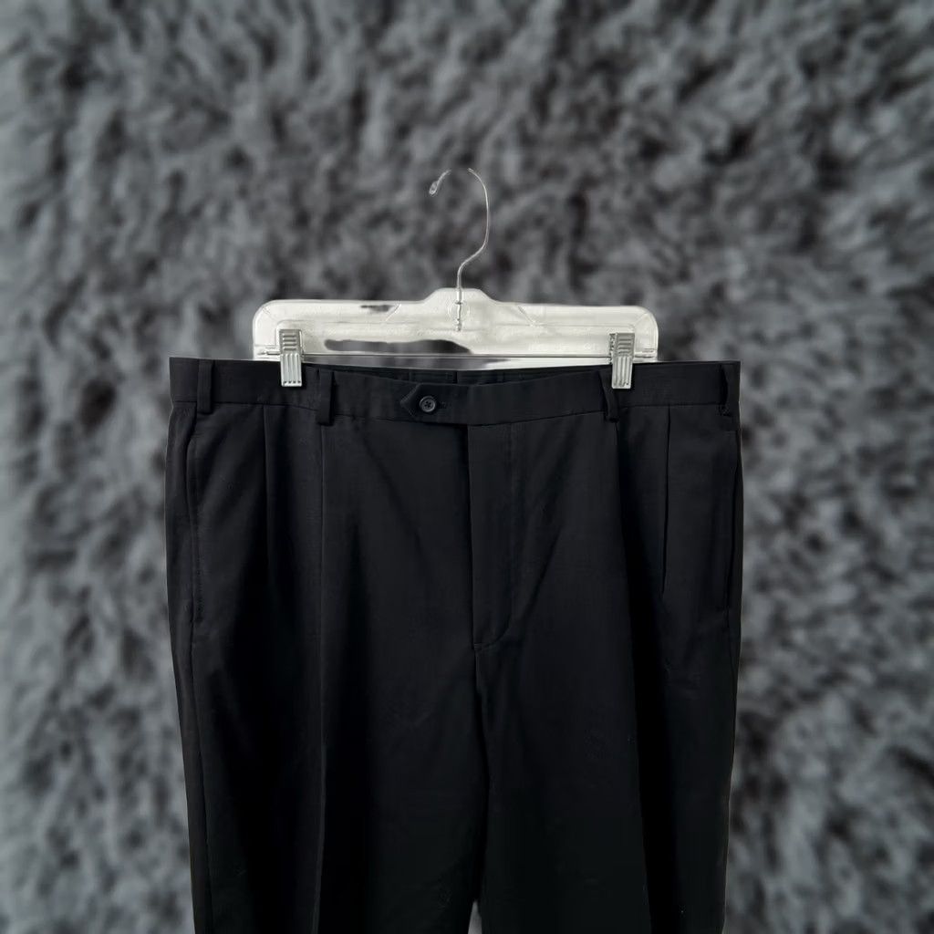 Brooks Brothers Brooks Brothers Madison Fit Pants Mens 40x31 Black 100% Wool Pleated Cuffed Zipper Zip Button Front Dress Pants Size US 40 / EU 56 - 1 Thumbnail