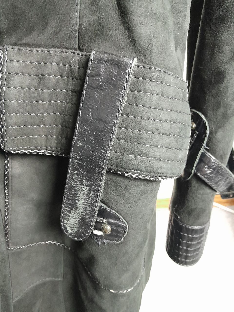 Other Luxury Black Shearling Coat with Genuine Fox Fur Collar Size M / US 6-8 / IT 42-44 - 12 Thumbnail