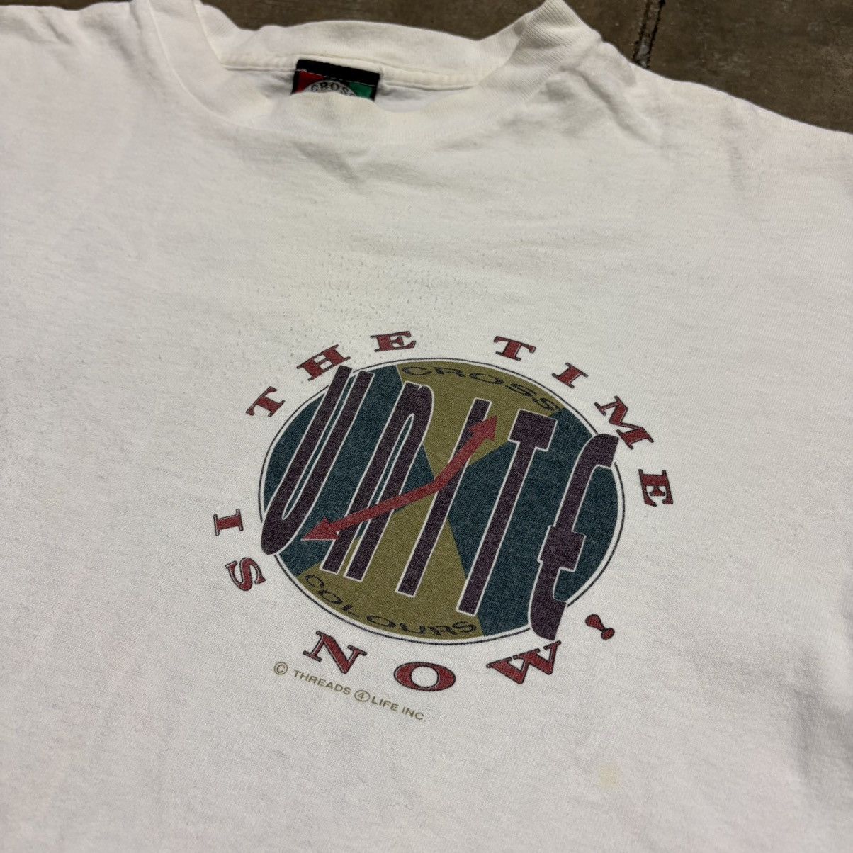 Cross Colours Vintage Cross Colours T shirt Unity Hip Hop Rap 90s USA Size US XL / EU 56 / 4 - 8 Thumbnail