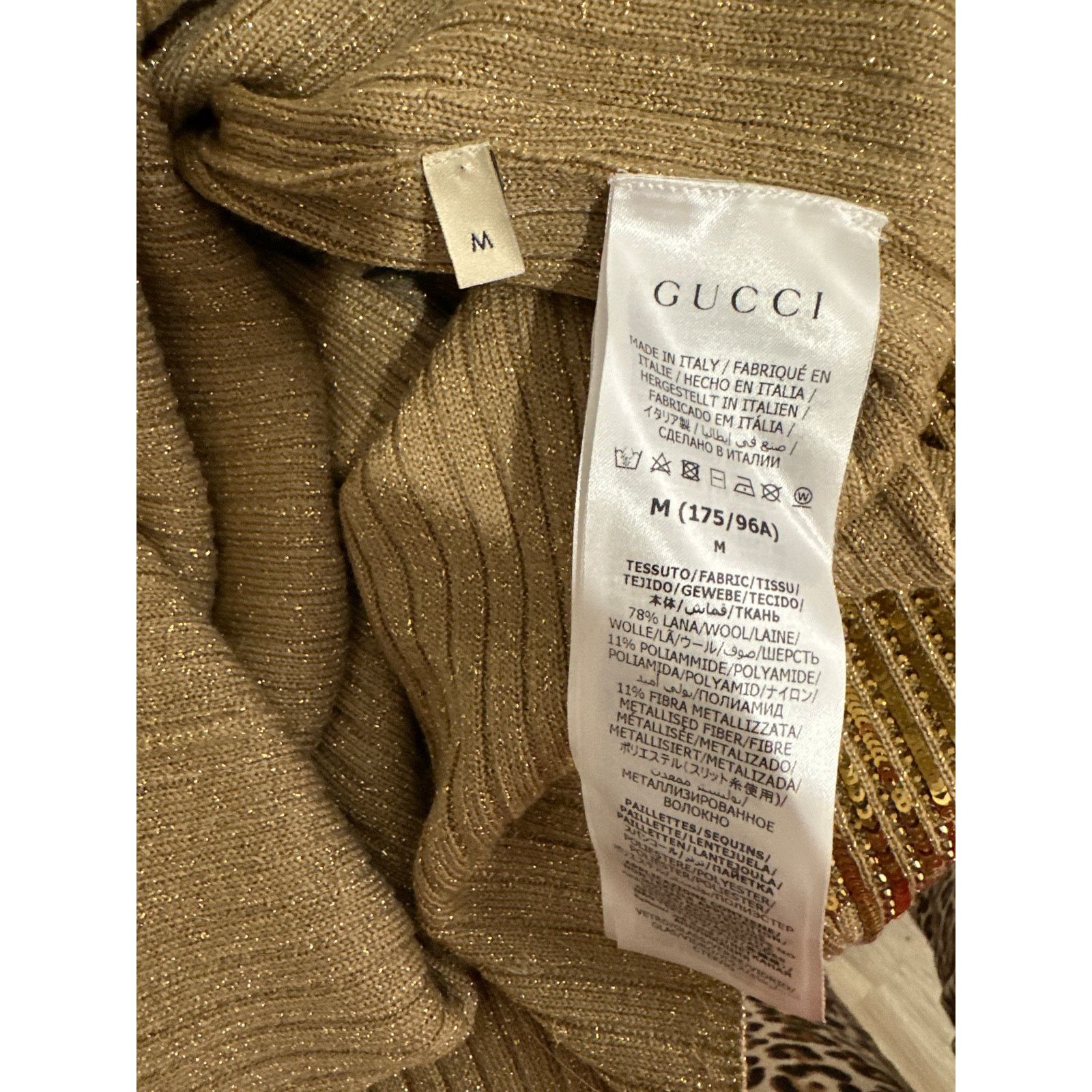 Gucci Gucci Sweater Gold Womens US M Sequin Turtleneck Size M / US 6-8 / IT 42-44 - 10 Thumbnail