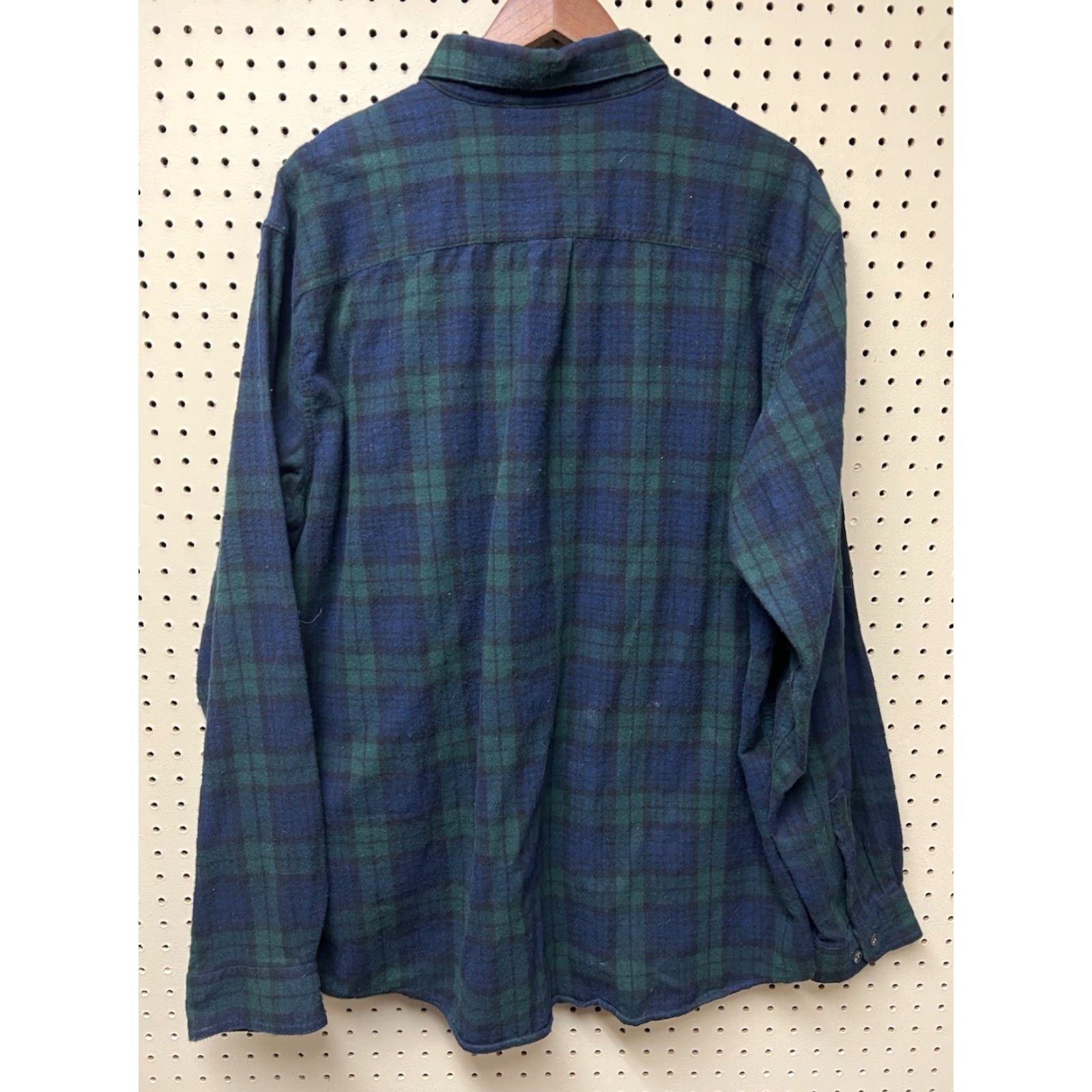 Vintage LL Bean Flannel Shirt Mens XL Black Watch Scotch Plaid Button Down 228061 Size US XL / EU 56 / 4 - 2 Thumbnail