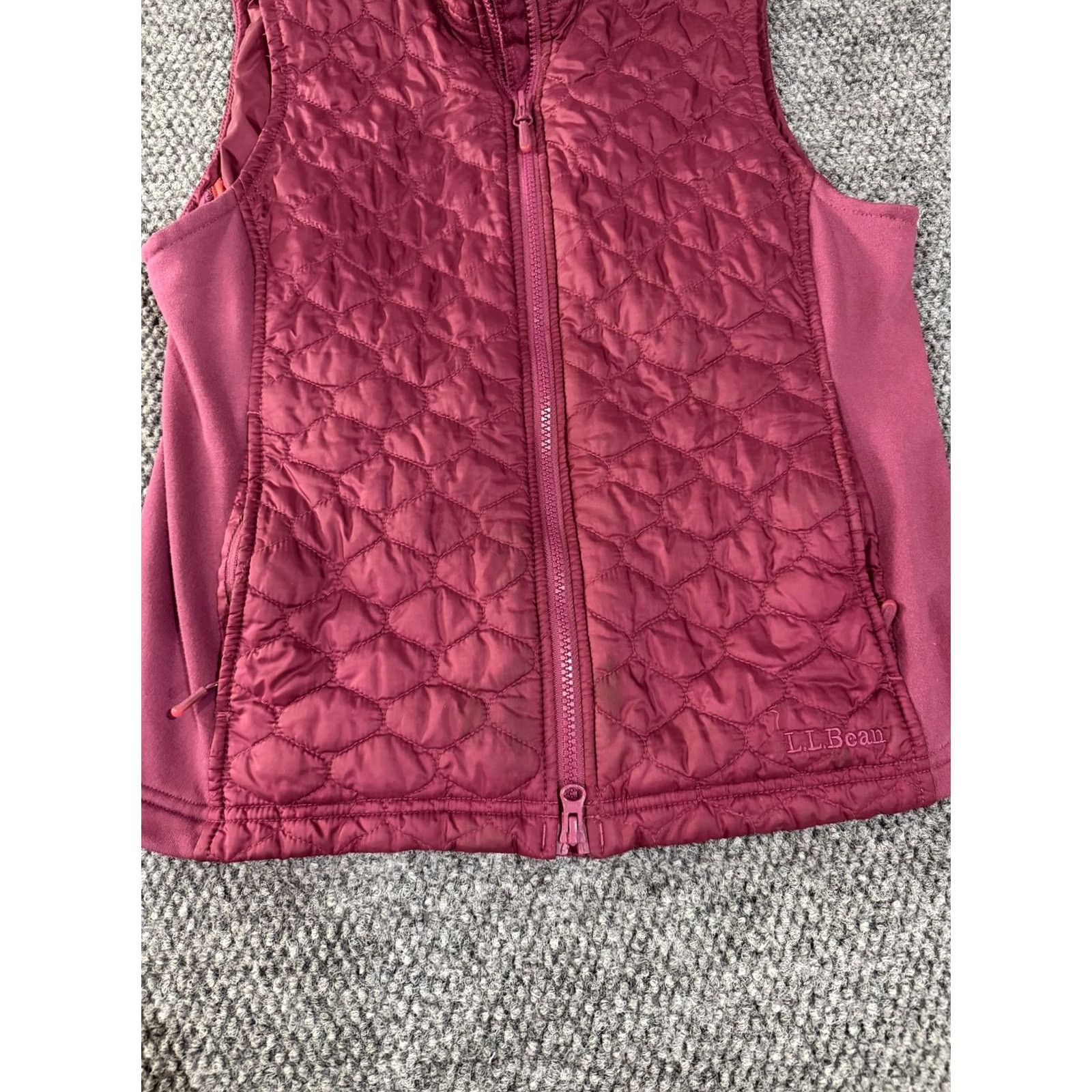 Vintage L.L.Bean Vest Womens M Pink Quilted Fleece Lined Softshell Full Zip Outdoor Vest Women Medium Pink Quilted Insulated Pockets Front Zip Size M / US 6-8 / IT 42-44 - 3 Thumbnail