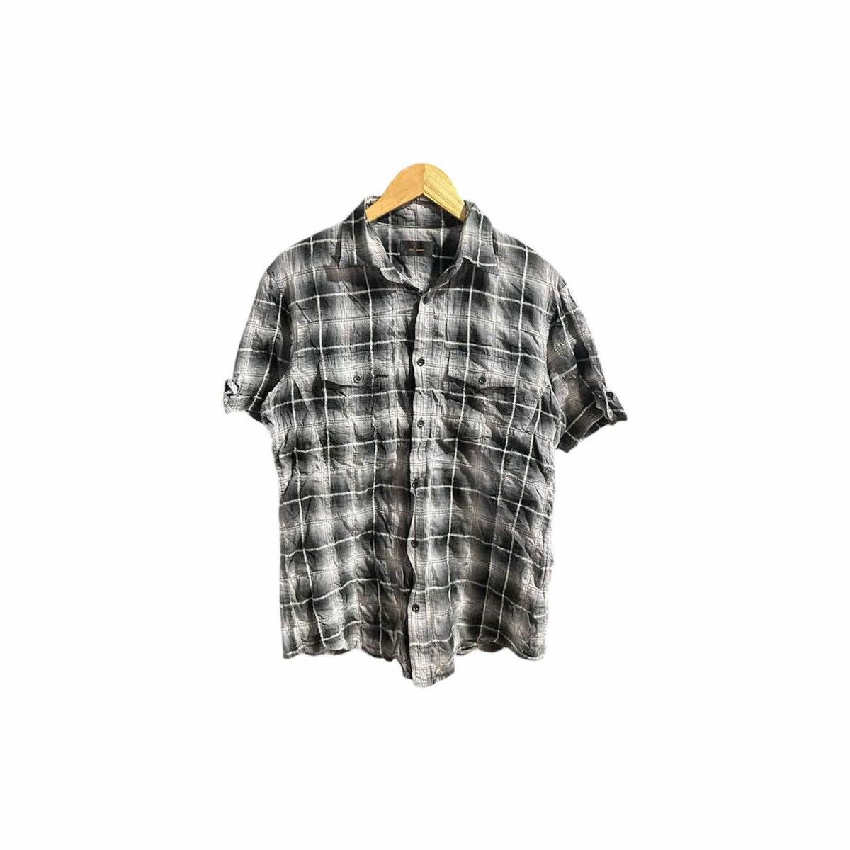Issey Miyake × Japanese Brand × Tete Homme 🔥Vintage Tete Homme By Issey Miyake Plaid Rayon Shirt Size US L / EU 52-54 / 3 - 7 Thumbnail