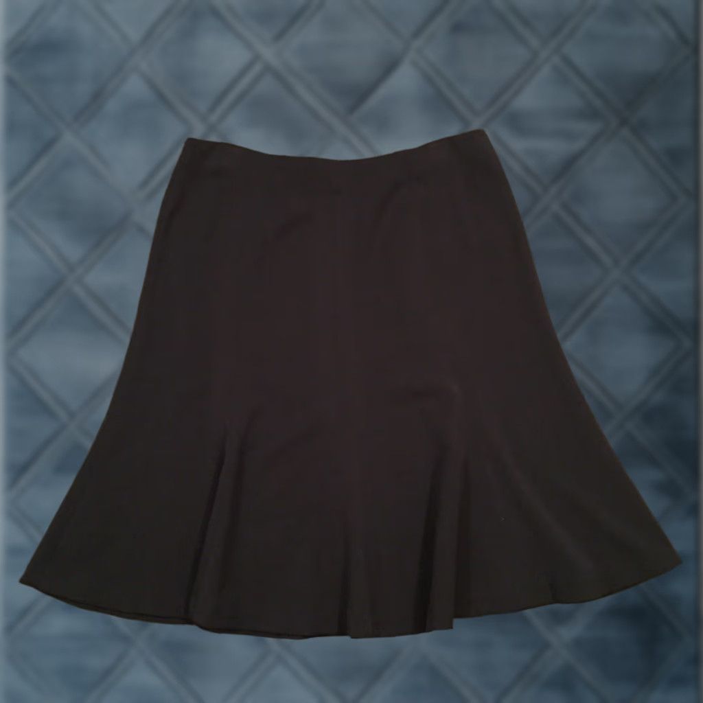 Eddie Bauer Eddie Bauer Skirt Midi Trumpet Black 12 Petite Unlined Women Womens Petite Black Midi Trumpet Skirt Size 34" / US 12 / IT 48 - 1 Thumbnail