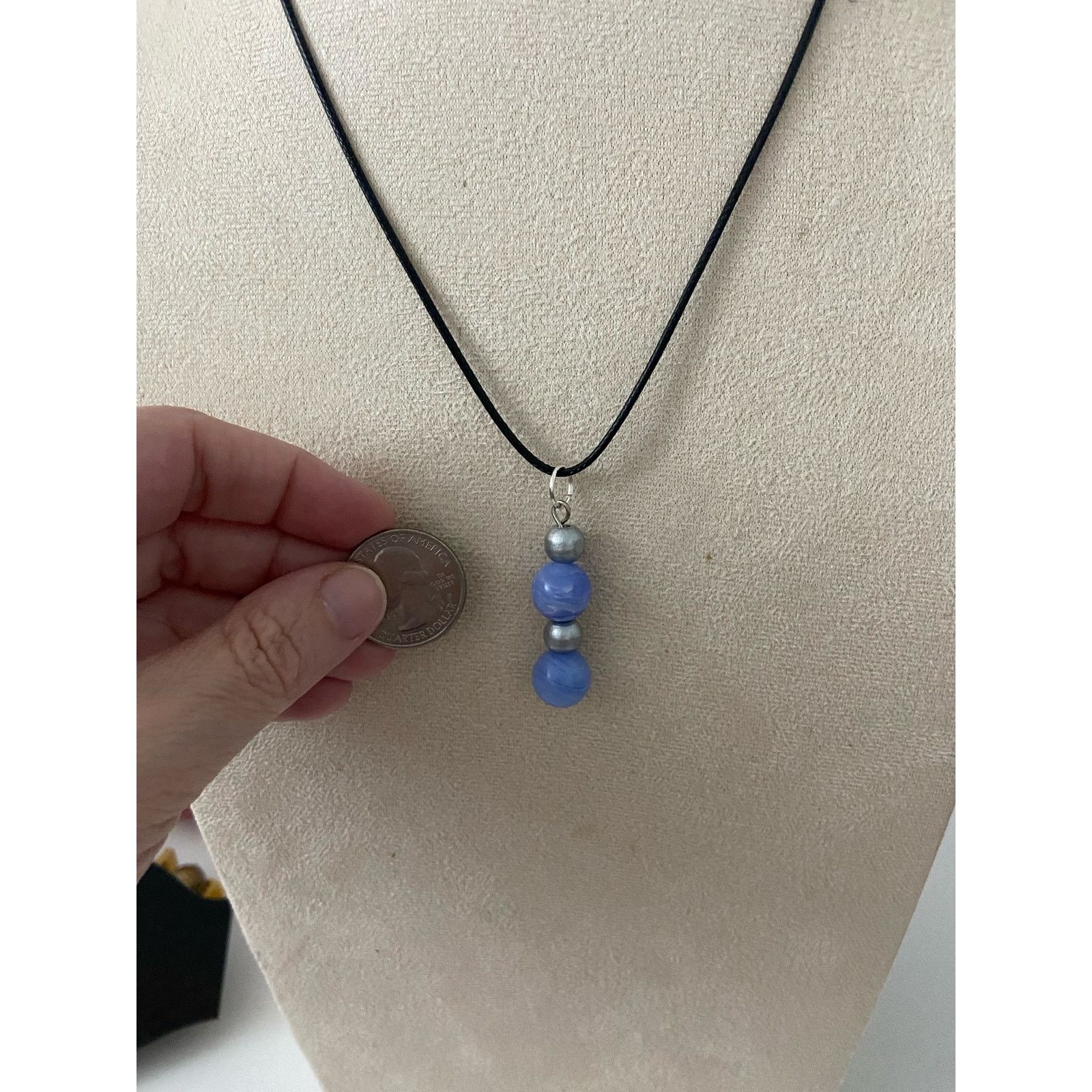 Handmade agate pendant necklace Size ONE SIZE - 2 Thumbnail