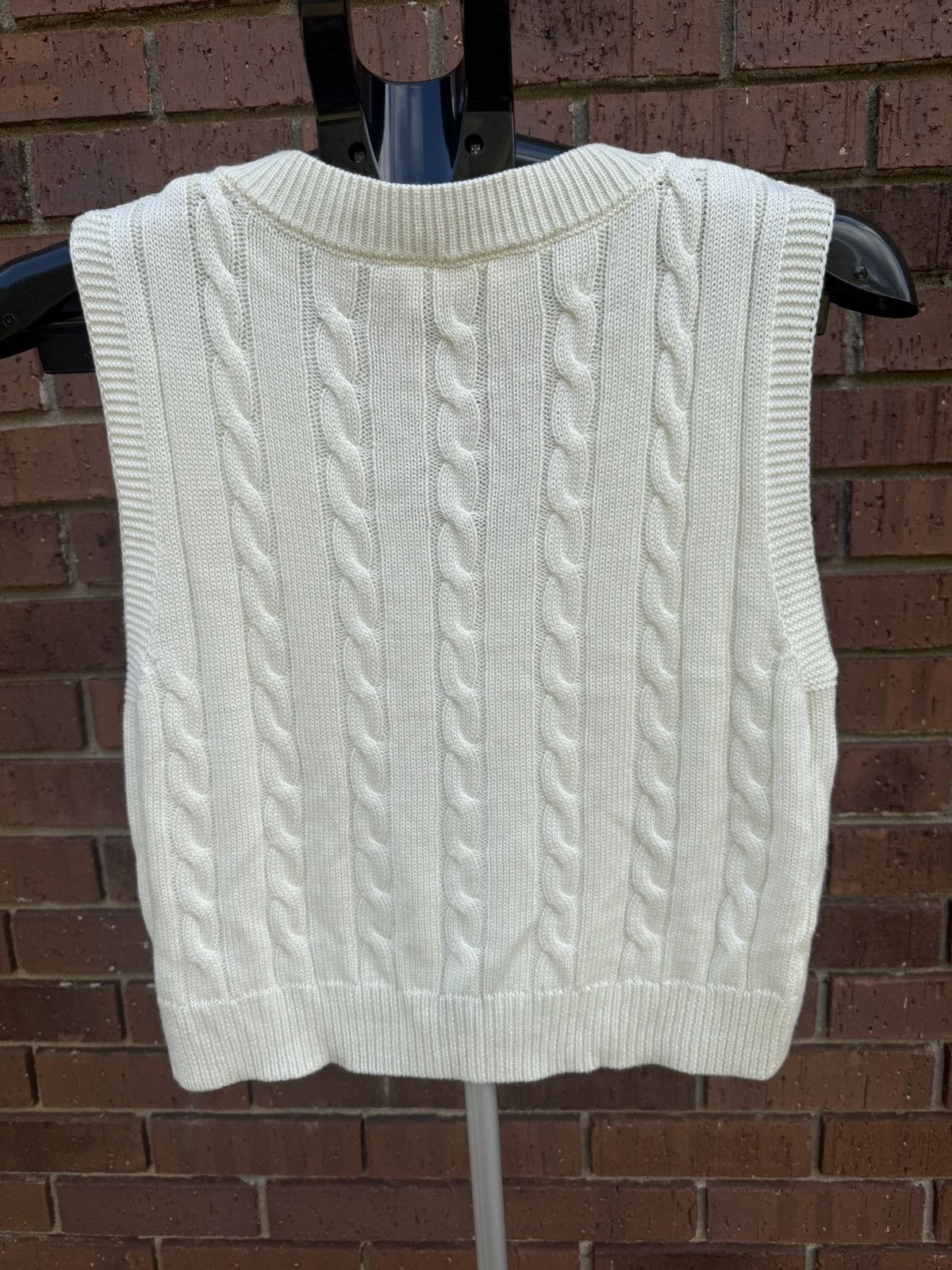 Other Altar’d State Sleeveless Cable Knit Sweater Vest Top Cream Size XS / US 0-2 / IT 36-38 - 4 Thumbnail