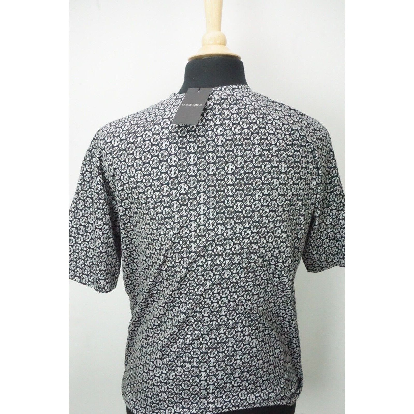 Giorgio Armani Giorgio Armani Black Label Navy Blue White Logo Cotton Polo Size US M / EU 48-50 / 2 - 3 Thumbnail