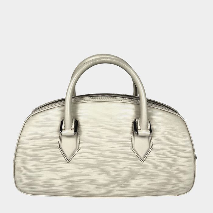 Louis Vuitton White Leather Jasmin Bowling Boston Bag | Grailed