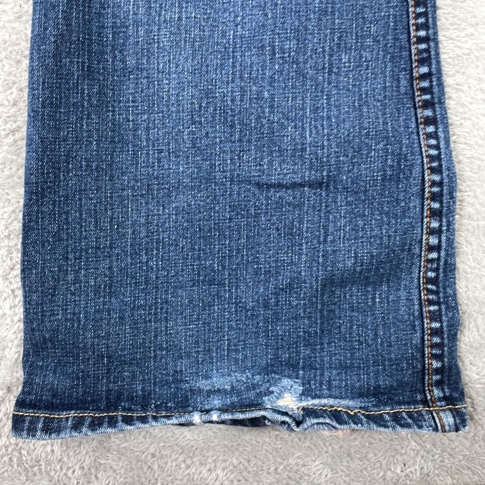 Vintage VINTAGE Levi's Flare Jeans Womens 13 Blue Low Rise Button Fly Distressed 5-Pocket Denim Jeans Size 34" / US 12 / IT 48 - 4 Thumbnail