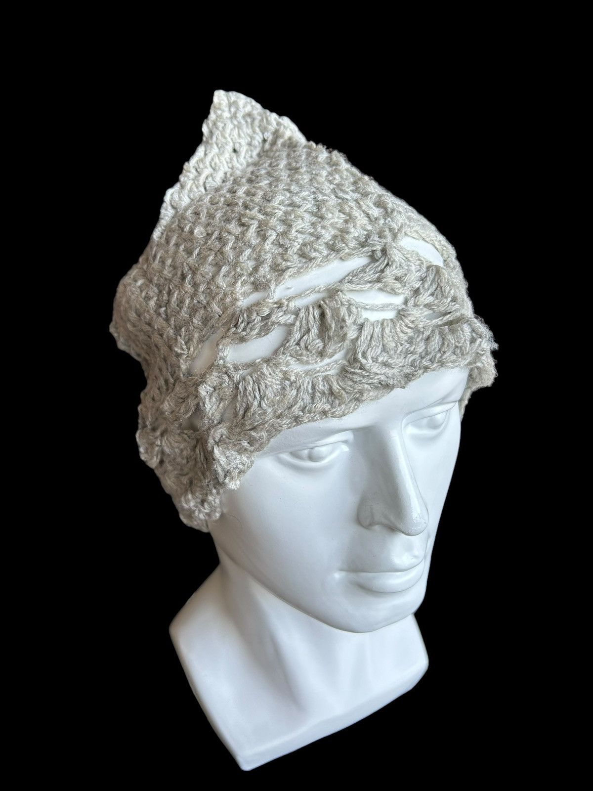 14th Addiction × 20471120 × Japanese Brand Punk Bondage Style Knitt Handmade big Beanie Hats Size ONE SIZE - 4 Thumbnail