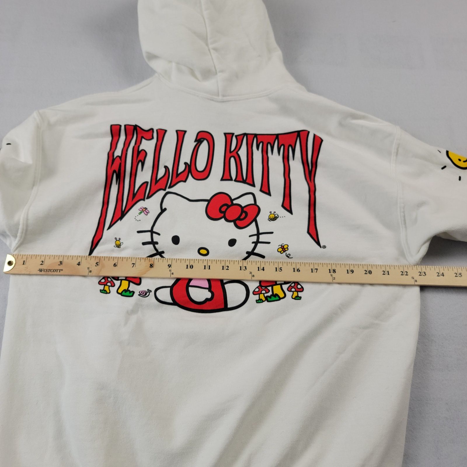 SAYHELLO Hello Kitty Sanrio Unisex Hoodie White Sz L (576) Size L / US 10 / IT 46 - 6 Thumbnail