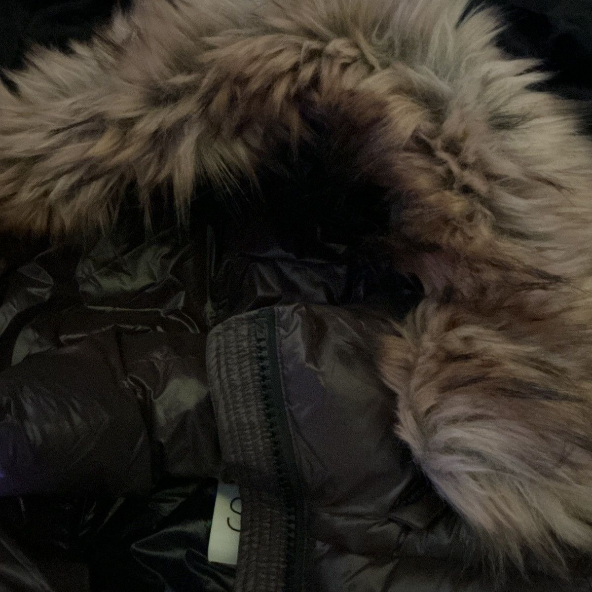 Other S13 Brown Puffer Jacket with Fur Hood Women's Size Small Size XS / US 0-2 / IT 36-38 - 1 Thumbnail