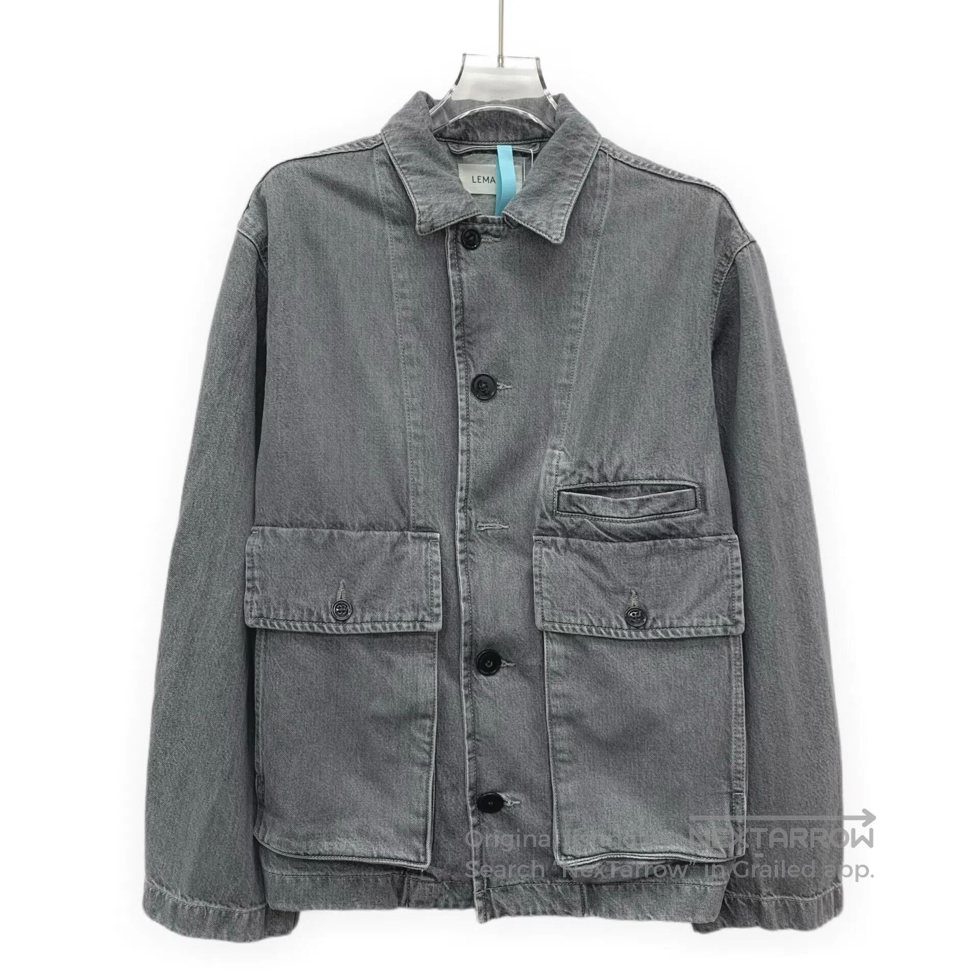 Lemaire Lemaire Gray Cotton Collar Single Breasted Long Sleeve Den Size US XS / EU 42 / 0 - 1 Thumbnail