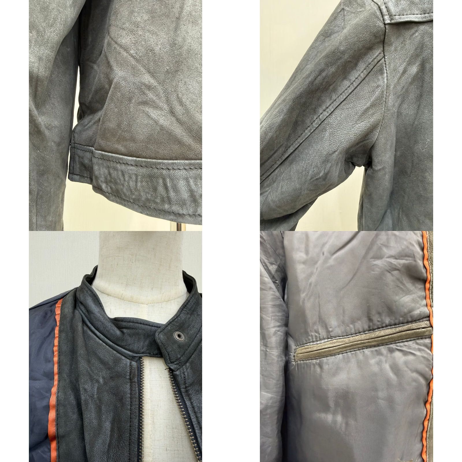 Vintage Men's Italian Sheepskin Leather Jacket Premium Soft Black Coat L Size US L / EU 52-54 / 3 - 10 Thumbnail