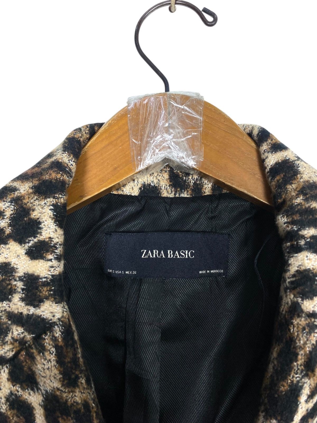Zara Rare‼️ ZARA Leopard Print Jacquard Coat Size S / US 4 / IT 40 - 7 Thumbnail