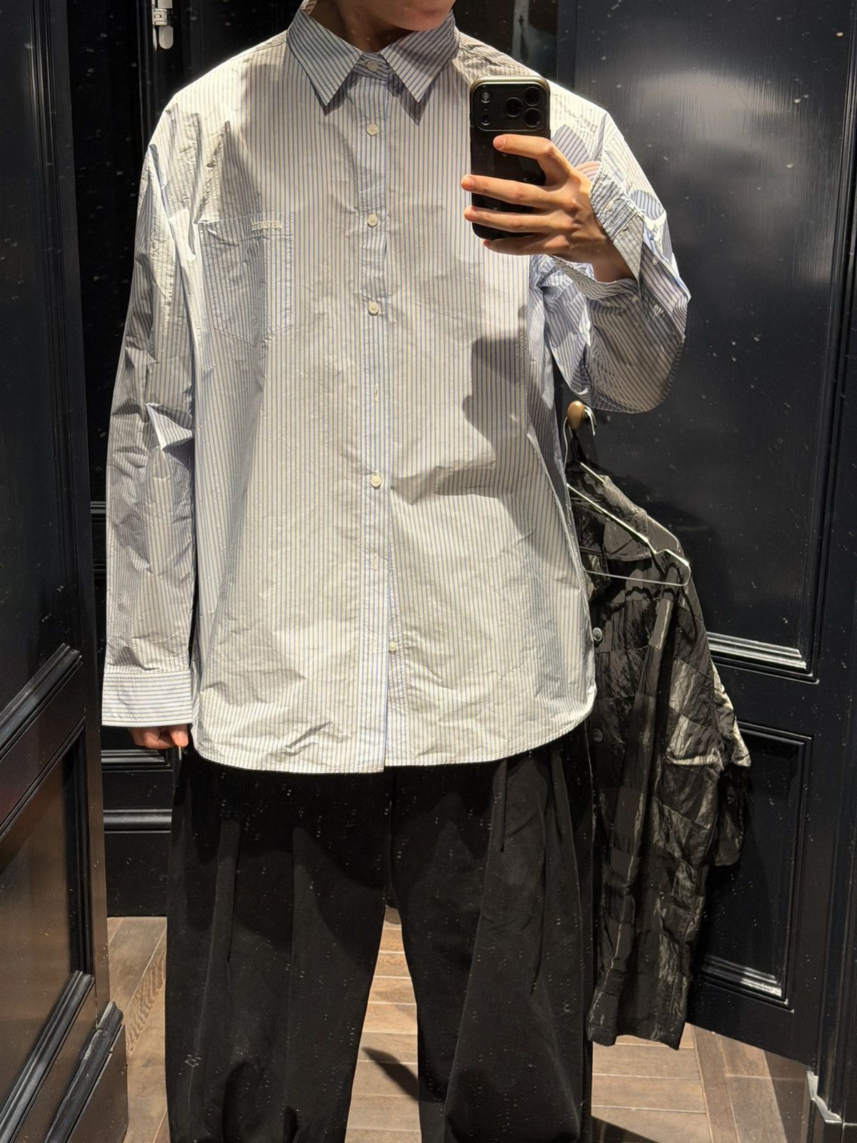 Vetements Vetements Pinstripe Plastic Shirt Size US XS / EU 42 / 0 - 2 Thumbnail