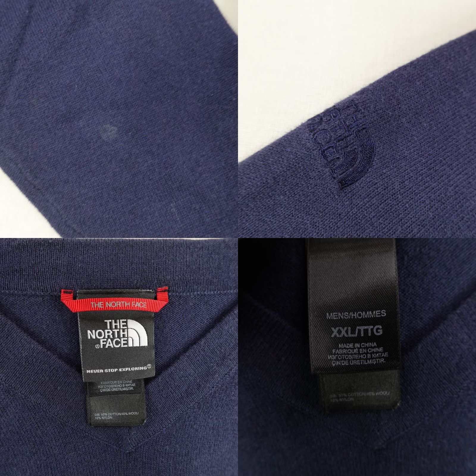 The North Face North Face Sweater Mens 2XL XXL Blue V Neck Wool Blend Pullover Lightweight Size US XXL / EU 58 / 5 - 8 Thumbnail