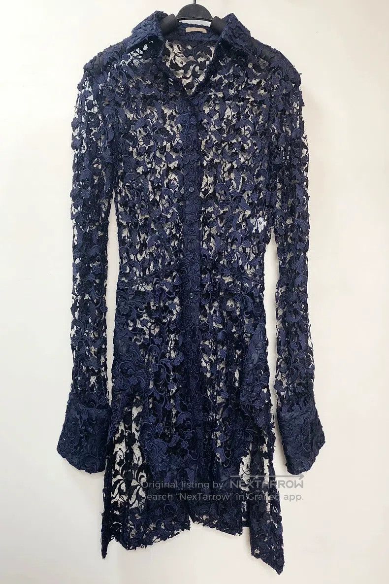 Alaia Alaia All Lace Long Shirt Jacket Size XS / US 0-2 / IT 36-38 - 2 Thumbnail