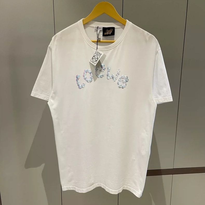 Loewe LOEWE White bubble embroidered Logo short sleeve T-shirt Size S / US 4 / IT 40 - 1 Thumbnail