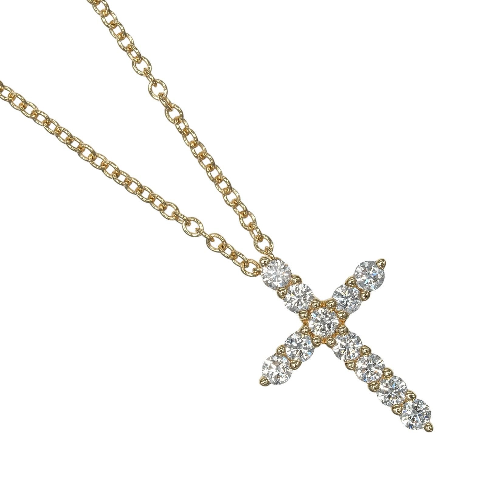 Tiffany & Co. Tiffany & Co. Tiffany&Co. Cross XS Au750 Diamond Necklace Precious Metal Necklace DUTY FREE for USA Size ONE SIZE - 1 Thumbnail