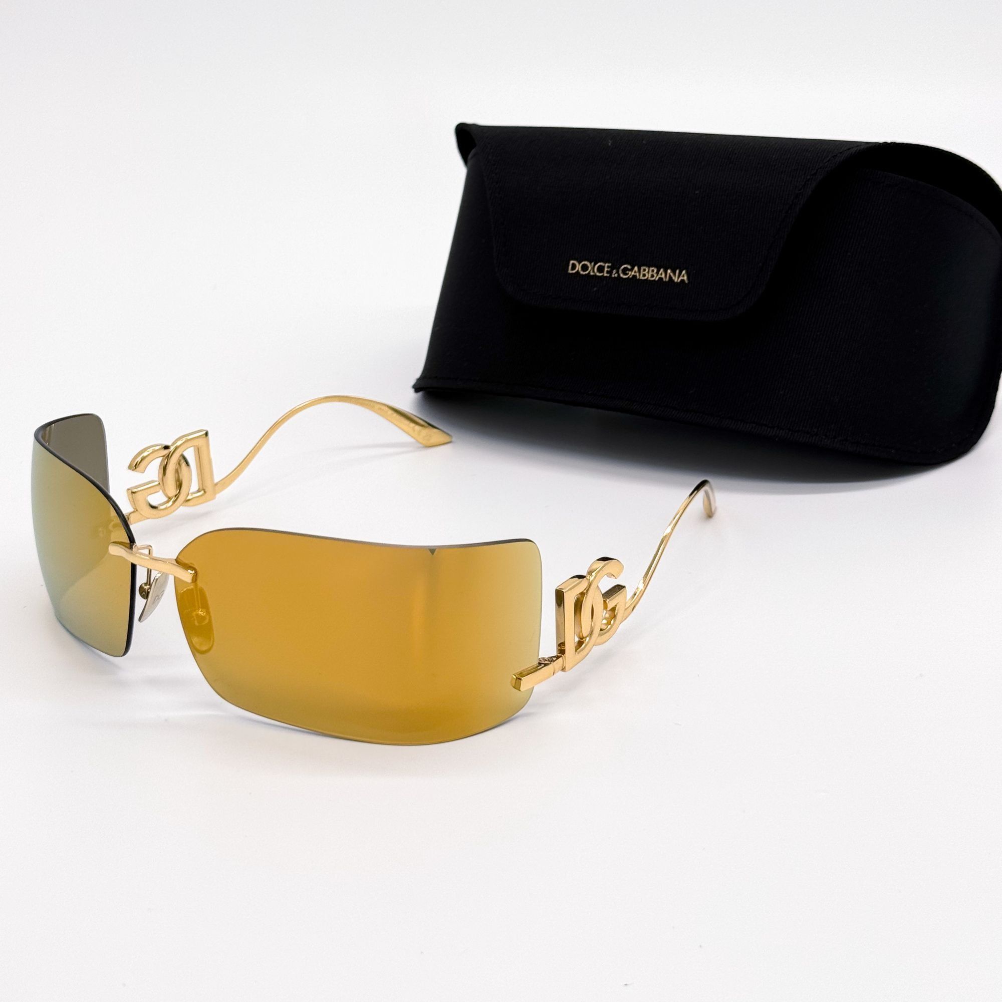 Dolce & Gabbana NEW DG2319 02/5A DOLCE&GABBANA GOLD SHIELD SUNGLASSES DG2319 Size ONE SIZE - 1 Thumbnail