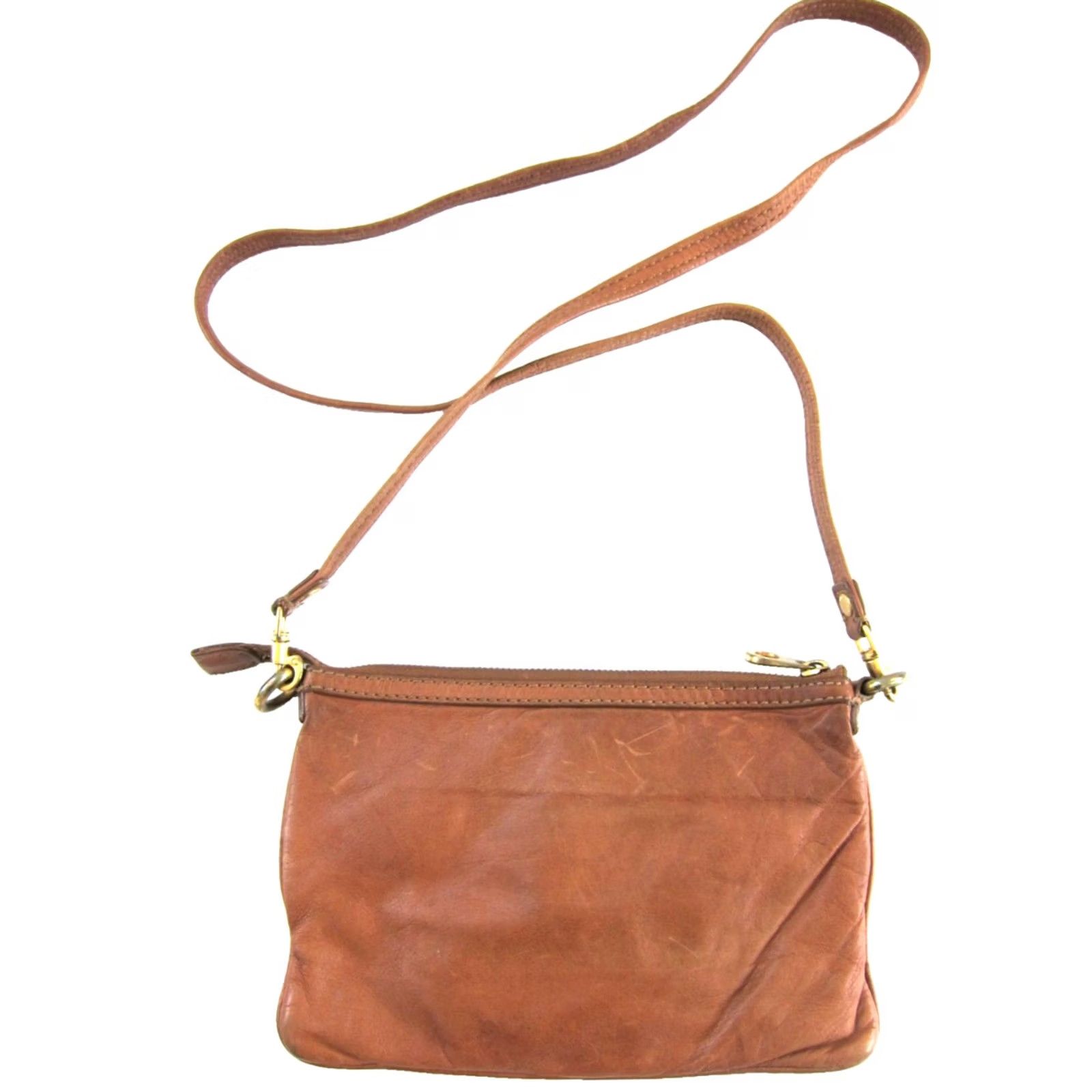 Marc by Marc Jacobs VINTAGE Marc By Marc Jacobs Crossbody Purse Brown Leather Gold Turnlock Small Women None XS Size ONE SIZE - 2 Thumbnail