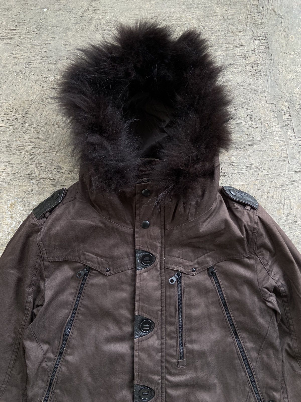 Japanese Brand 2000s Rielabo NCFM - Apocalypse Style Fur Parka Jacket Size US M / EU 48-50 / 2 - 3 Thumbnail
