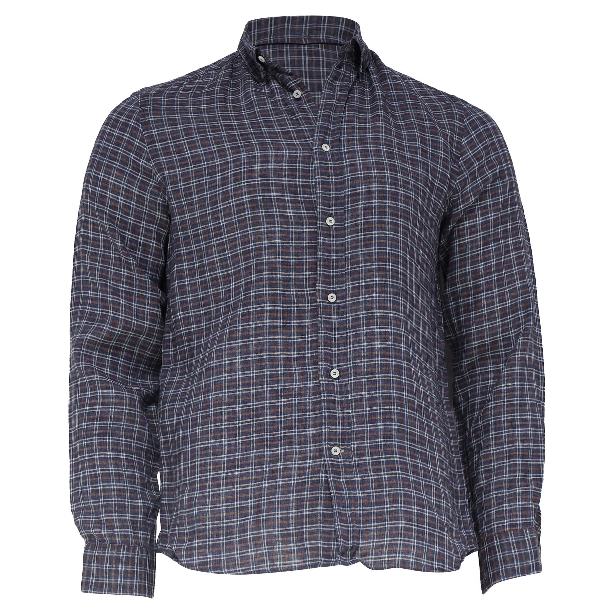 Brunello Cucinelli Brunello Cucinelli Checked Button-Down Shirt in Multicolor Size US XXL / EU 58 / 5 - 1 Thumbnail