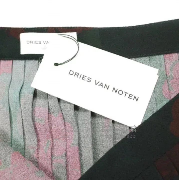 Dries Van Noten Dries Van Noten Floral Pleated Midi Skirt Size 33" - 3 Thumbnail
