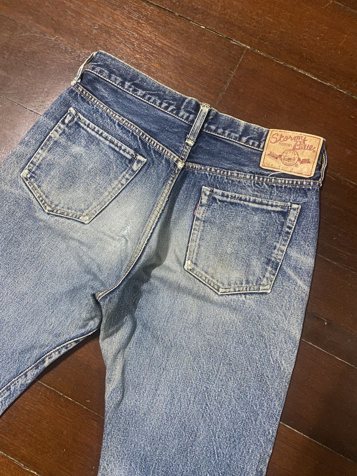 Pherrow's Pherrow’s Stormy Blue lot 404 Flared Denim Jeans distressed Size US 30 / EU 46 - 20 Thumbnail