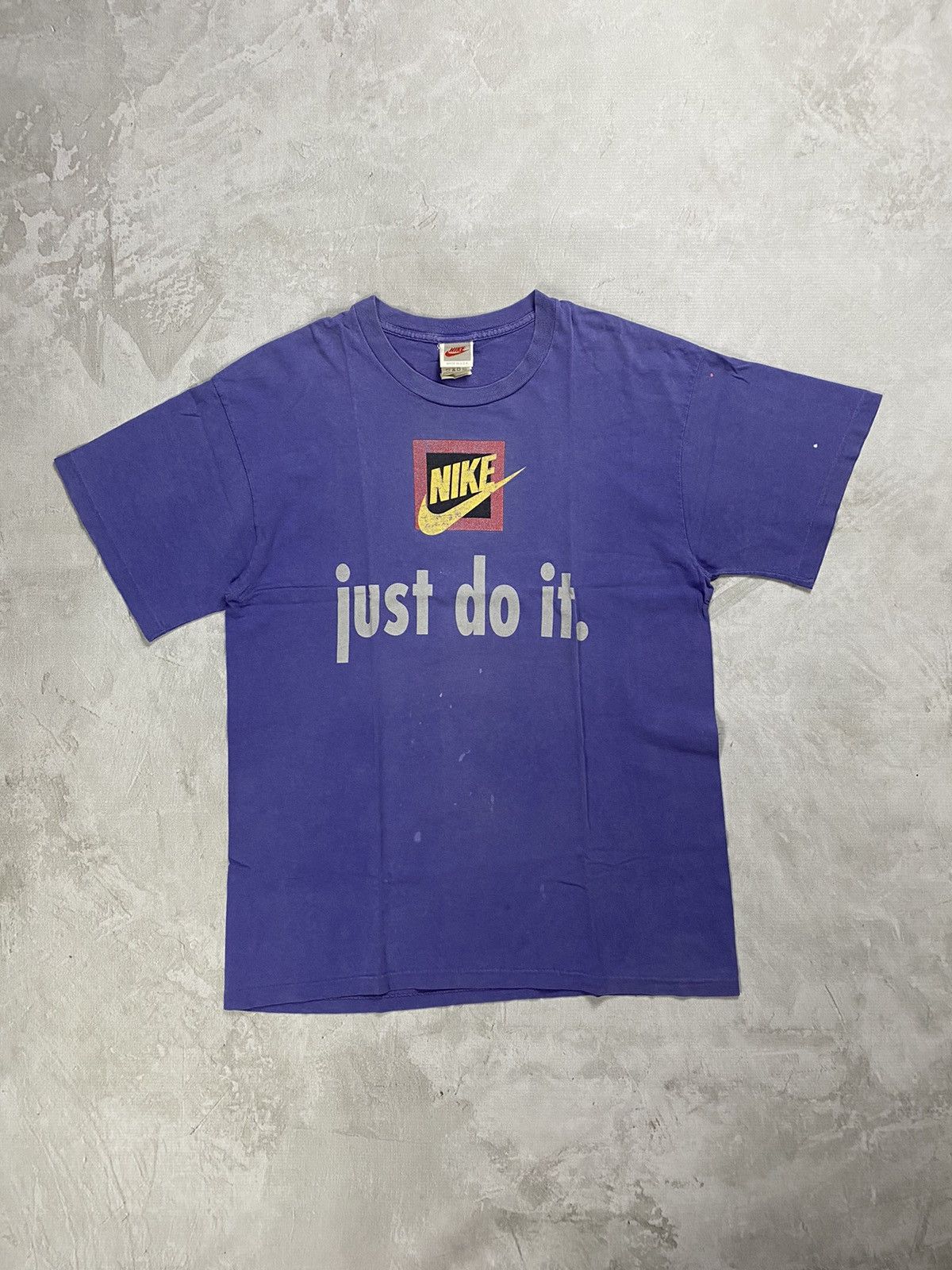 Nike × Vintage Vintage 90s Nike Just Doit T-shirt Size US XL / EU 56 / 4 - 1 Thumbnail