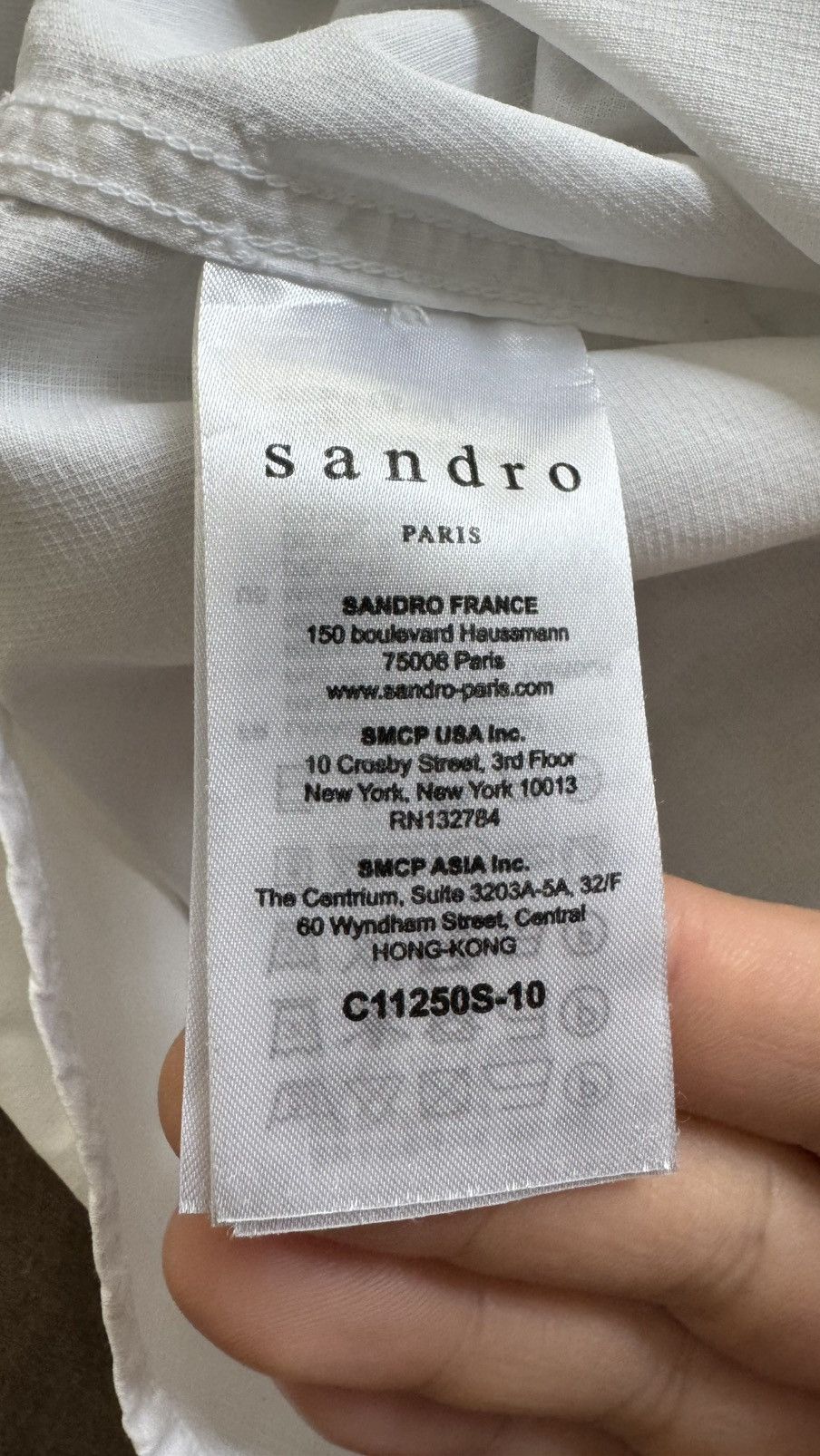 Sandro Classic White Button Up Shirt Size US S / EU 44-46 / 1 - 6 Thumbnail