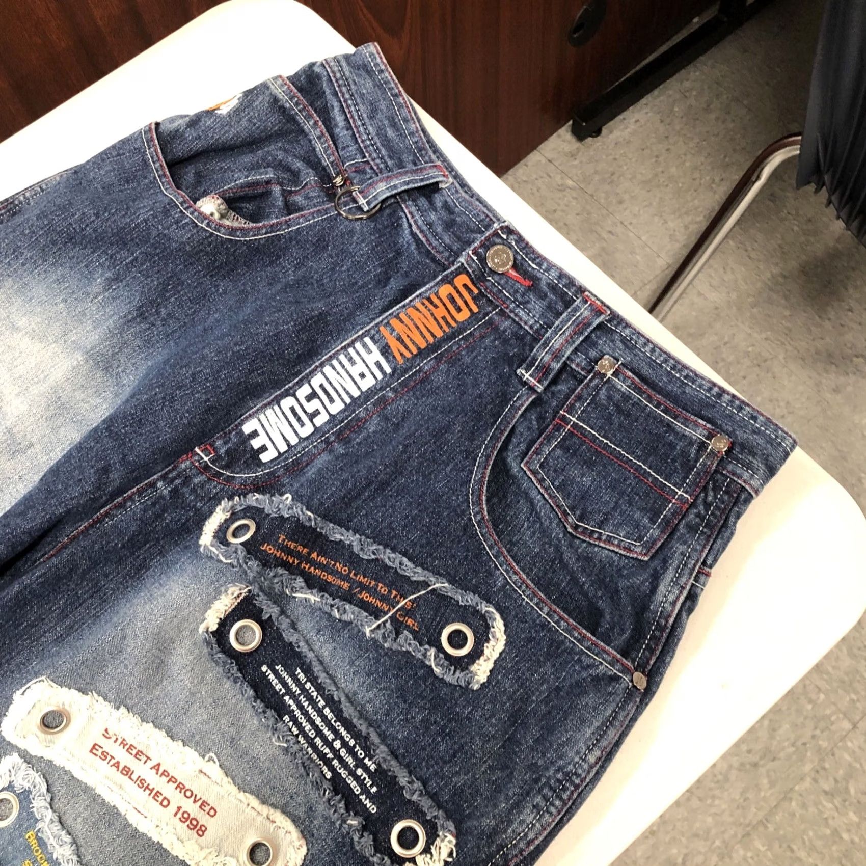 Vintage Johnny Handsome Jeans Mens 32 Blue Men Tag 31x32 Decorative Baggy Hip Hop Skate Size US 32 / EU 48 - 2 Thumbnail