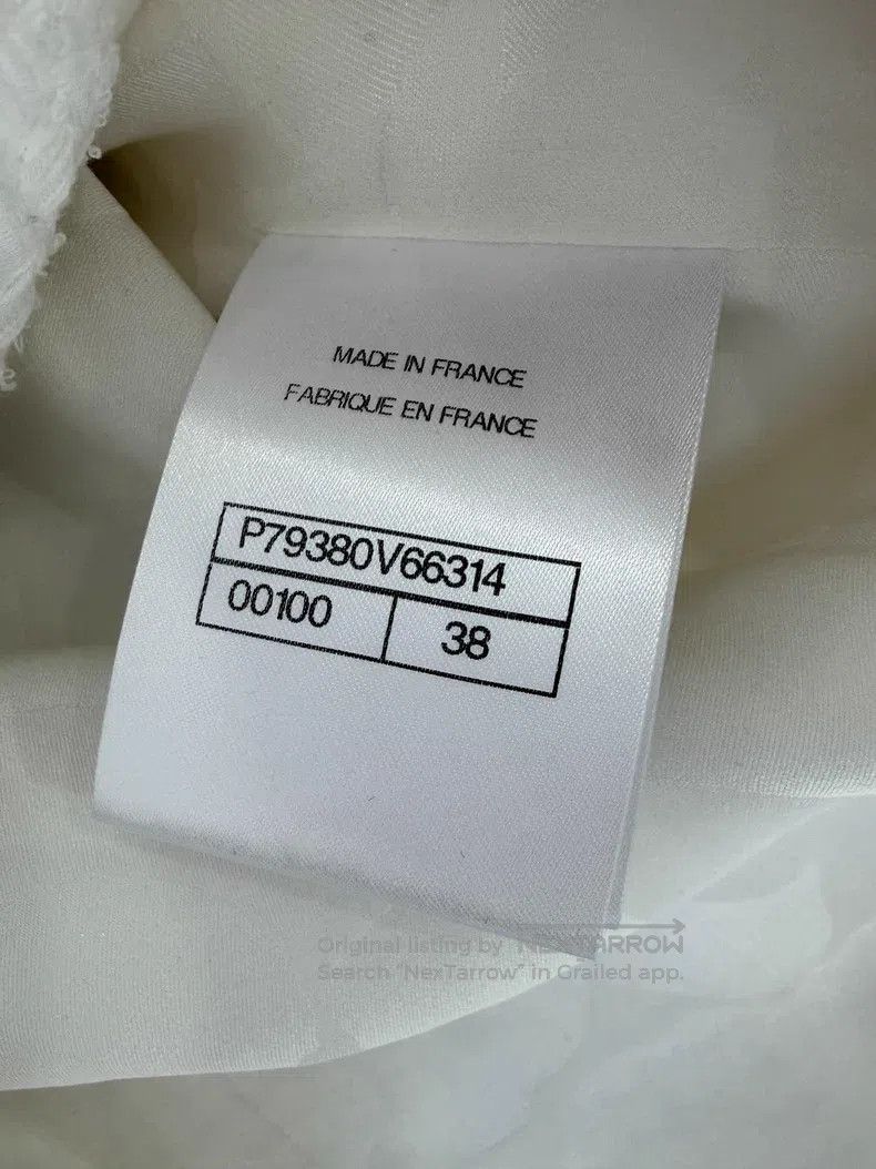 Chanel Chanel White tweed two-pocket rolled-edge coat Size XS / US 0-2 / IT 36-38 - 5 Thumbnail