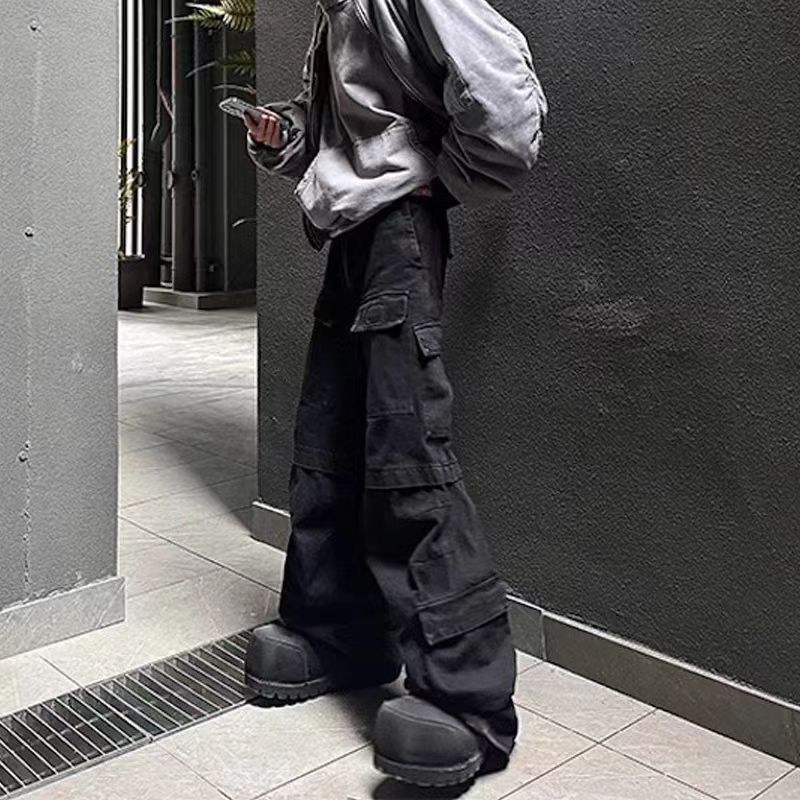 Japanese Brand × Vintage High street style washed pleated flared cargo pants Size US 32 / EU 48 - 2 Thumbnail