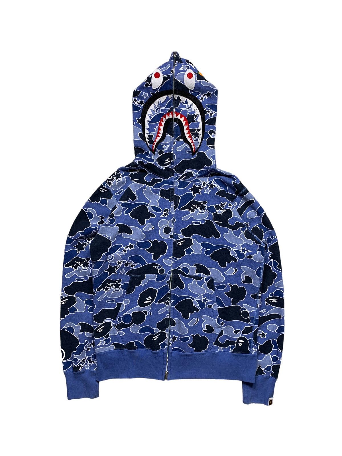 Bape OG Bape Psyche Sta Camo Shark Hoodie SS17 A Bathing Ape Grailed