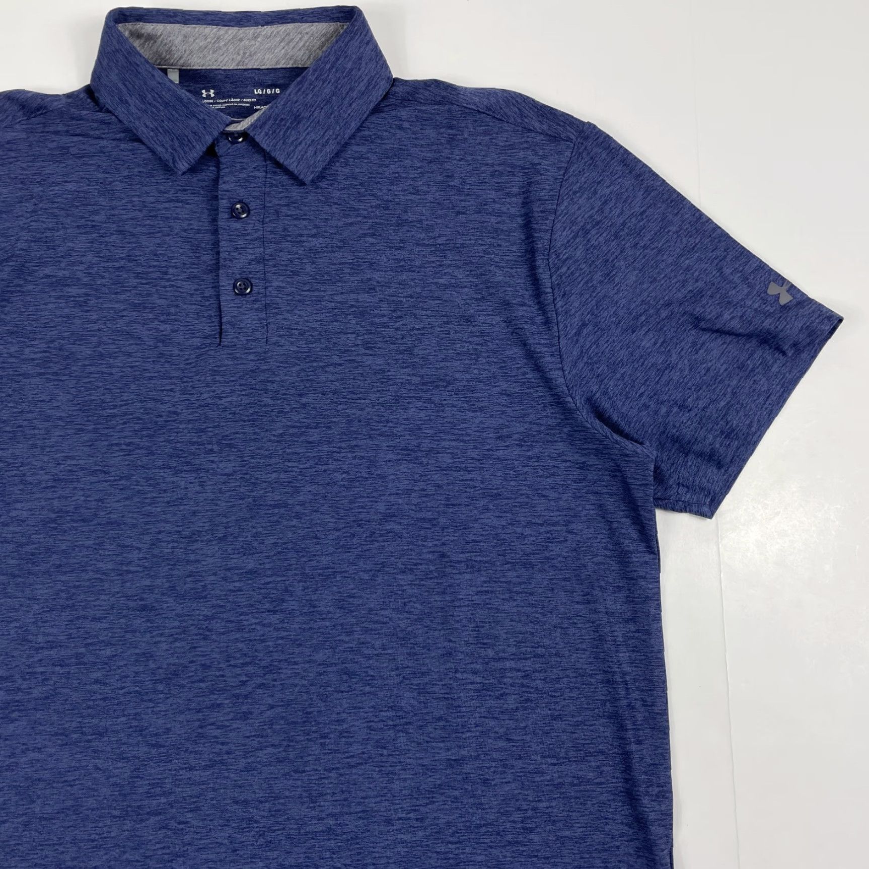Under Armour VINTAGE Under Armour Polo Shirt Mens Large Purple HeatGear Golf Short Sleeve Lightweight Size US L / EU 52-54 / 3 - 3 Thumbnail