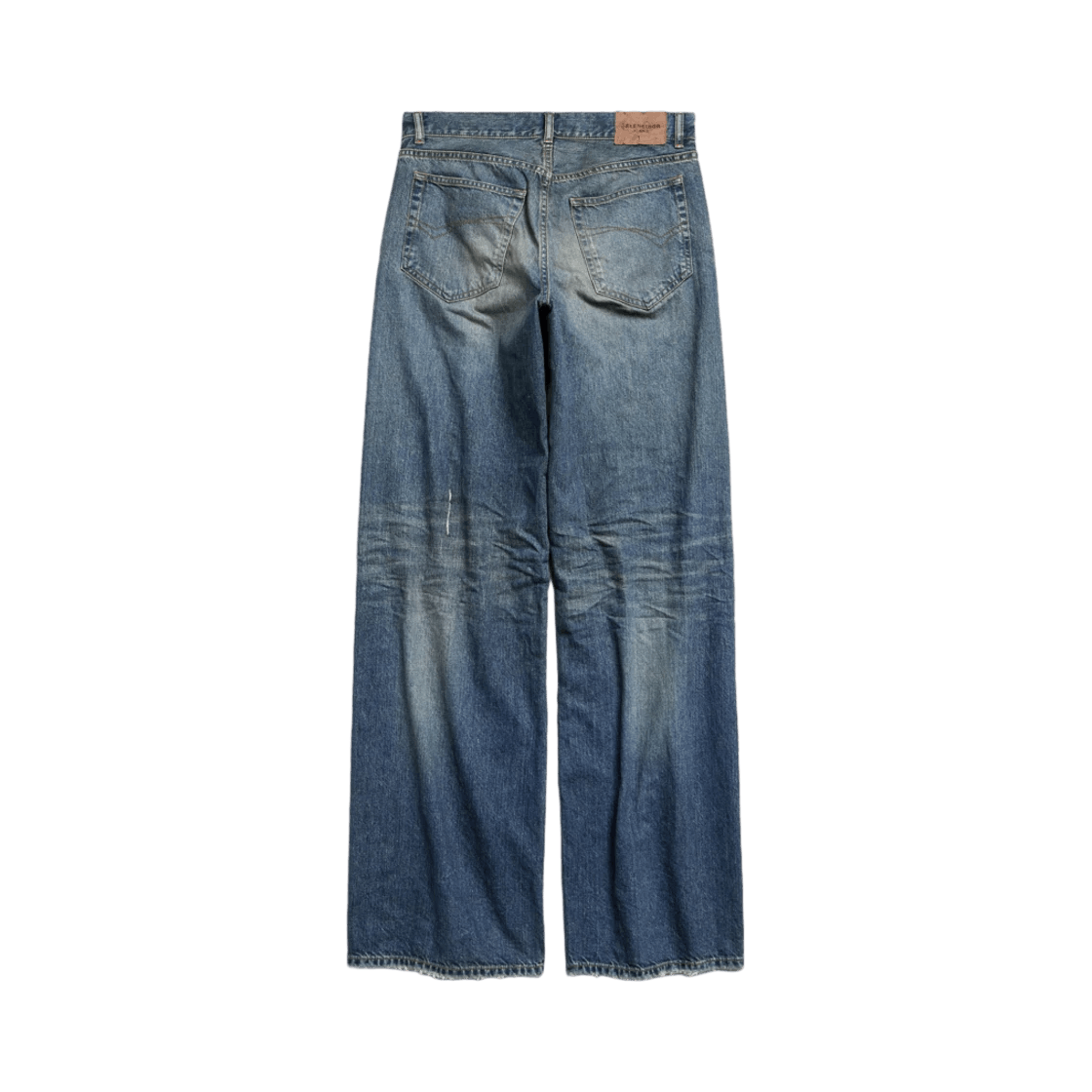 Balenciaga o1srvl11e0526 Wide Leg Baggy Pants in Blue Size 28" / US 6 / IT 42 - 2 Thumbnail